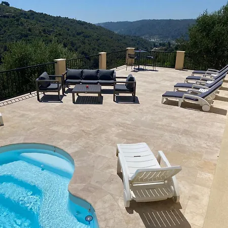 Villa Avec Piscine Chauffee Collines Nice