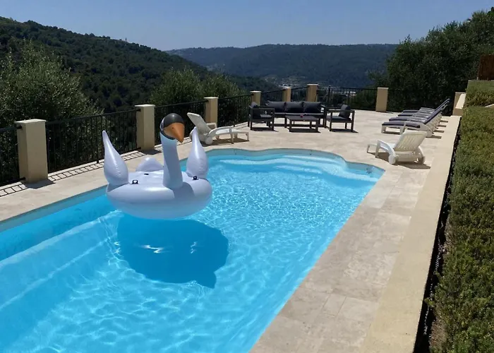 Avec Piscine Chauffee Collines * Nice